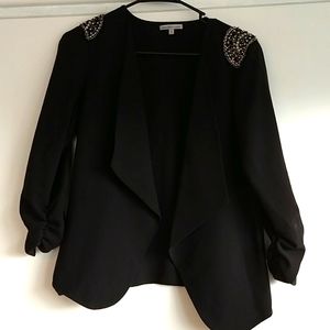 Charlotte Russe Black Blazer w/ Beaded Shoulders